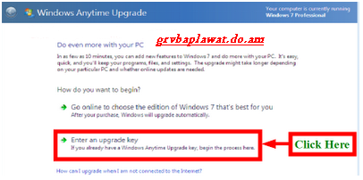 windows anytime upgrade key
